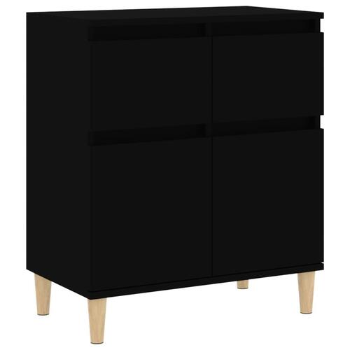Skænk 60x35x70 cm konstrueret træ sort