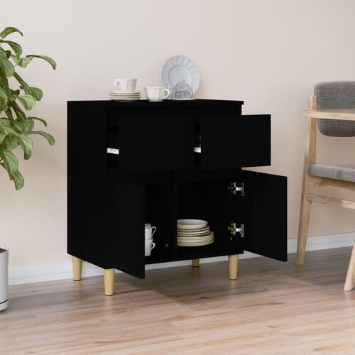 Skænk 60x35x70 cm konstrueret træ sort