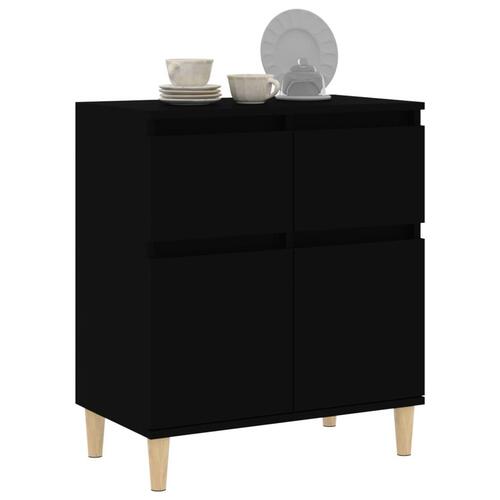 Skænk 60x35x70 cm konstrueret træ sort