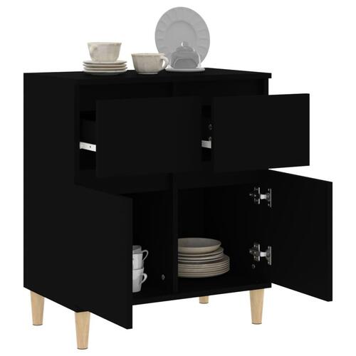 Skænk 60x35x70 cm konstrueret træ sort