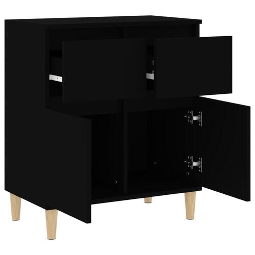 Skænk 60x35x70 cm konstrueret træ sort