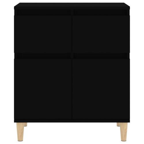 Skænk 60x35x70 cm konstrueret træ sort