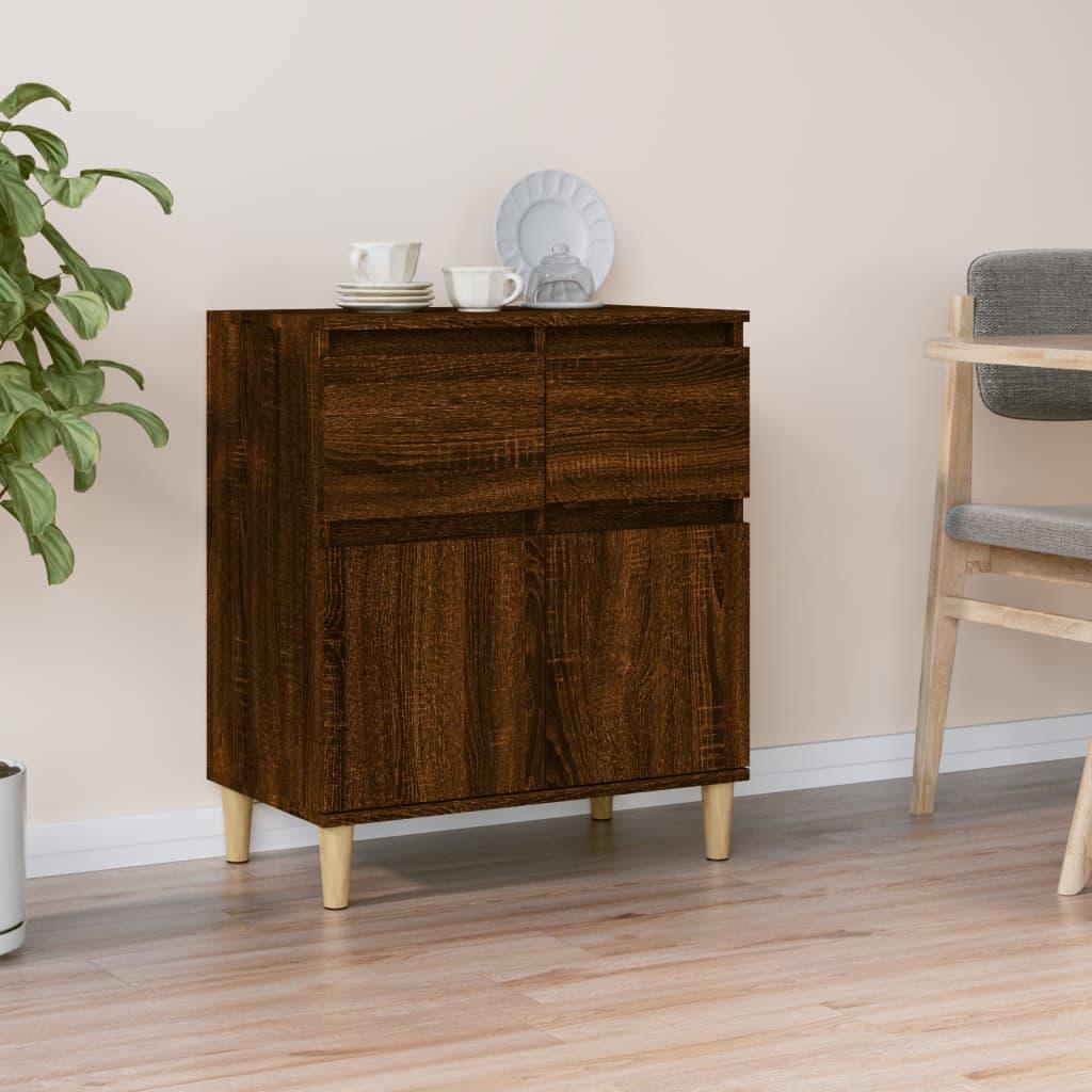 Skænk 60x35x70 cm konstrueret træ brun egetræsfarve
