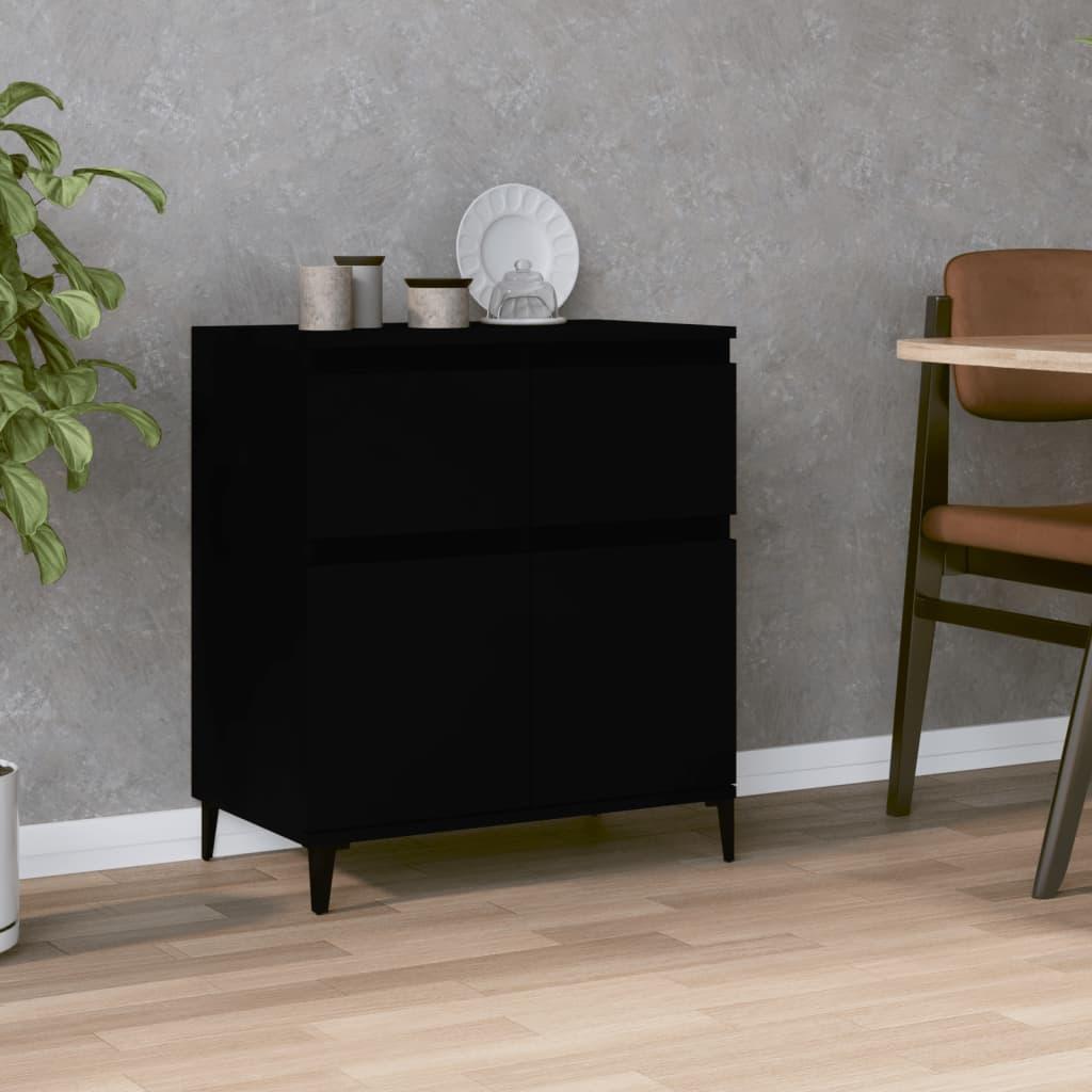 Skænk 60x35x70 cm konstrueret træ sort