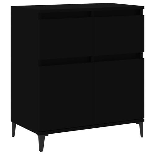 Skænk 60x35x70 cm konstrueret træ sort
