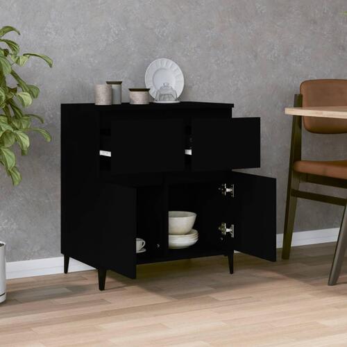 Skænk 60x35x70 cm konstrueret træ sort
