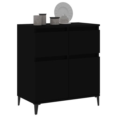 Skænk 60x35x70 cm konstrueret træ sort
