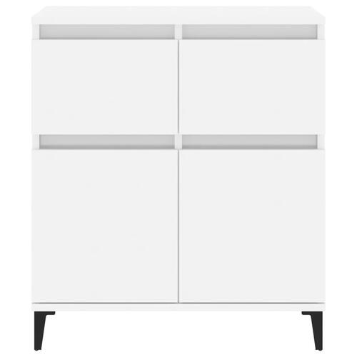 Skænk 60x35x70 cm konstrueret træ hvid højglans