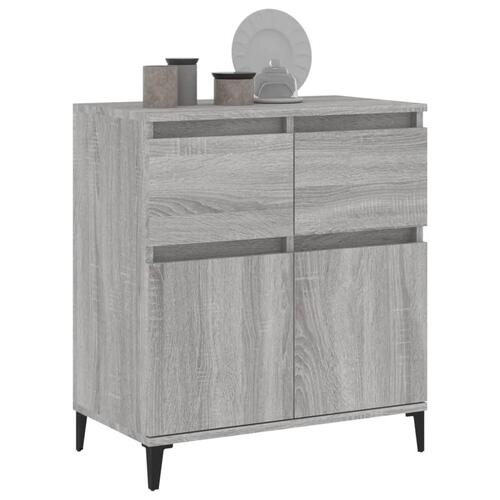 Skænk 60x35x70 cm konstrueret træ grå sonoma-eg