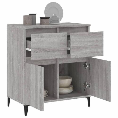Skænk 60x35x70 cm konstrueret træ grå sonoma-eg