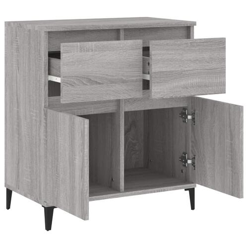 Skænk 60x35x70 cm konstrueret træ grå sonoma-eg