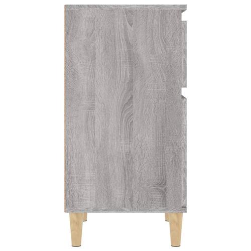 Sengeborde 2 stk. 40x35x70 cm grå sonoma-eg