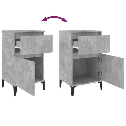 Sengebord 40x35x70 cm betongrå