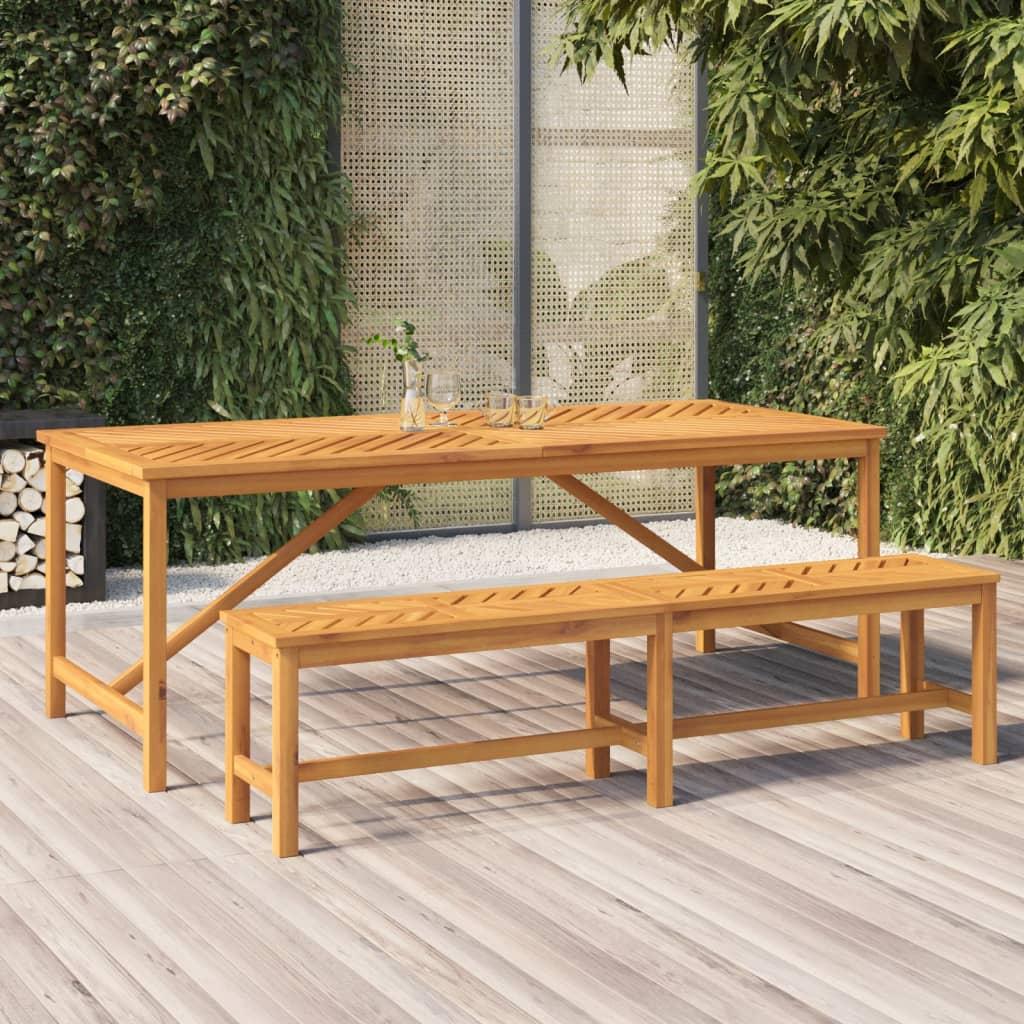 Havebord 200x90x74 cm massivt akacietræ