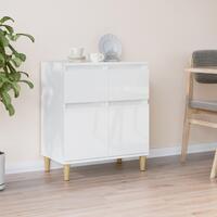 Skænk 60x35x70 cm konstrueret træ hvid højglans