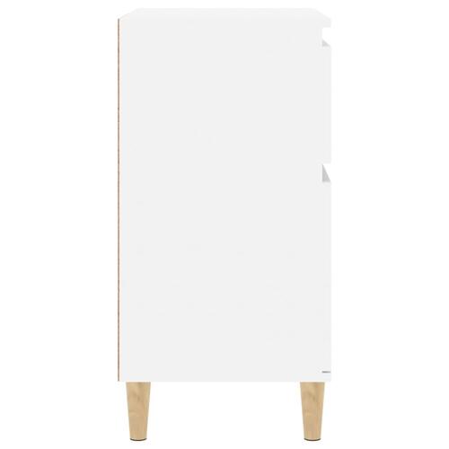 Skænk 60x35x70 cm konstrueret træ hvid højglans