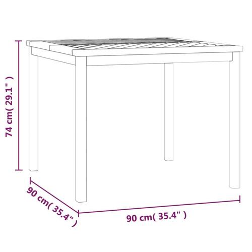 Havebord 90x90x74 cm massivt akacietræ