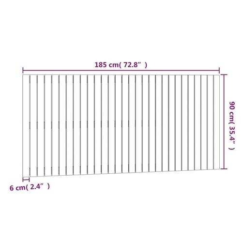 Sengegavl 185x3x90 cm massivt fyrretræ