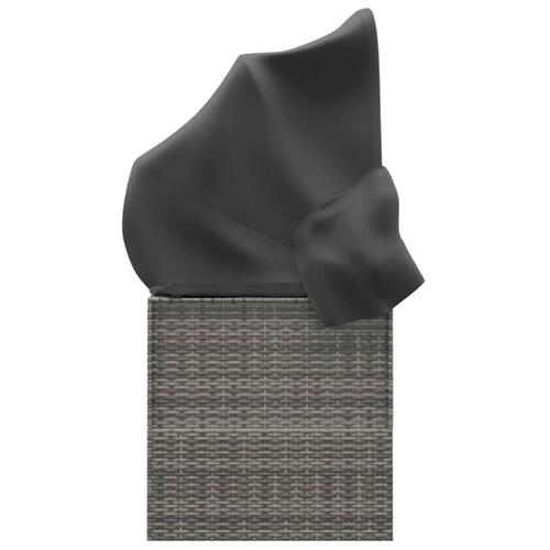 Udendørs loungesofa med tag og hynder polyrattan Grøn