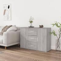Skænk 91x29,5x65 cm konstrueret træ grå sonoma-eg