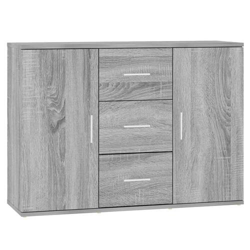 Skænk 91x29,5x65 cm konstrueret træ grå sonoma-eg