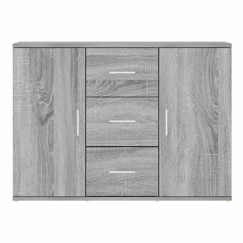 Skænk 91x29,5x65 cm konstrueret træ grå sonoma-eg