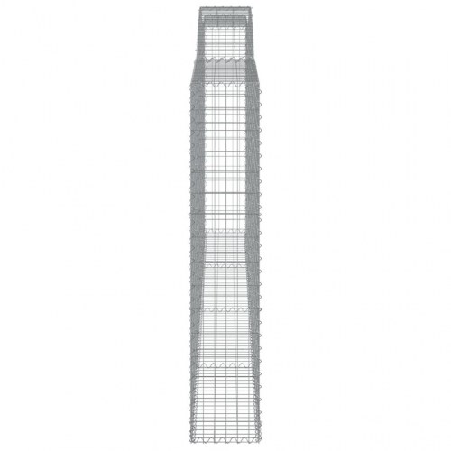 Buede gabionkurve 2 stk. 400x30x160/180 cm galvaniseret jern