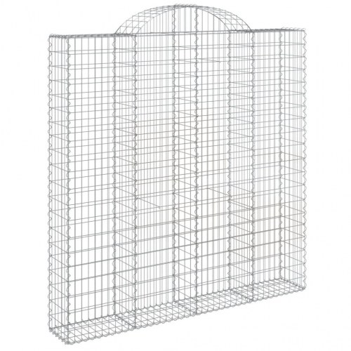 Buede gabionkurve - 4 stk. 200×30×200/220 cm i galvaniseret jern