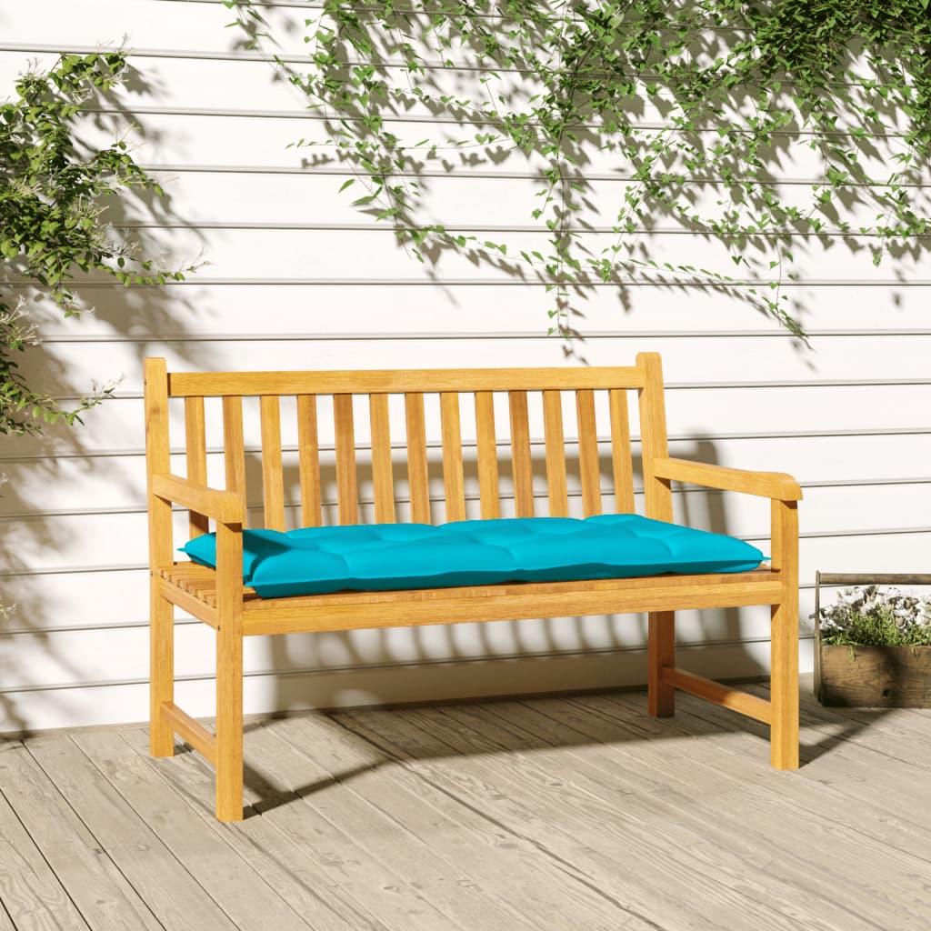 Hynde til havebænk 100x50x7 cm oxfordstof turkis billede