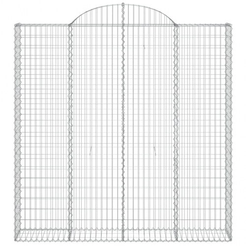 Buede gabionkurve - 3 stk. 200×30×200/220 cm i galvaniseret jern