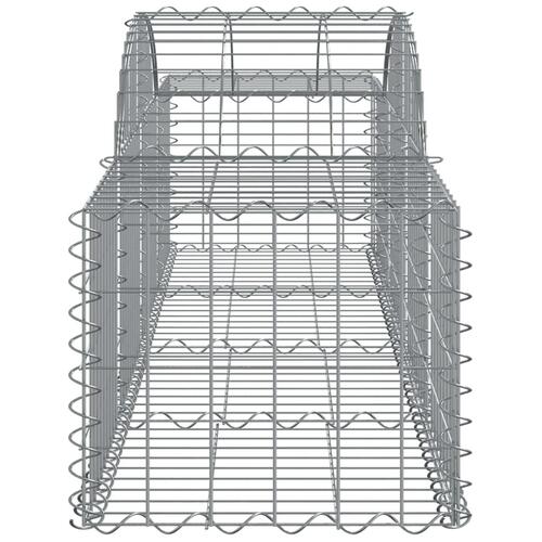 Buede gabionkurve 3 stk. 200x50x40/60 cm galvaniseret jern