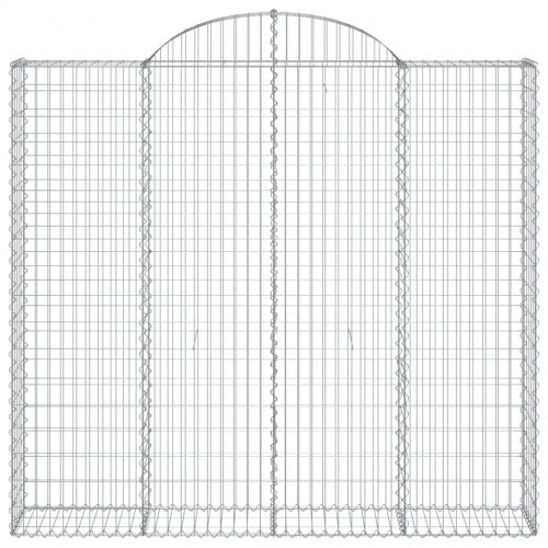 Buede gabionkurve - 2 stk. 200×30×180/200 cm i galvaniseret jern