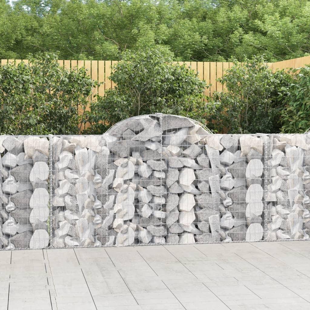 Buede gabionkurve - 30 stk. 200×30×100/120 cm i galvaniseret jern