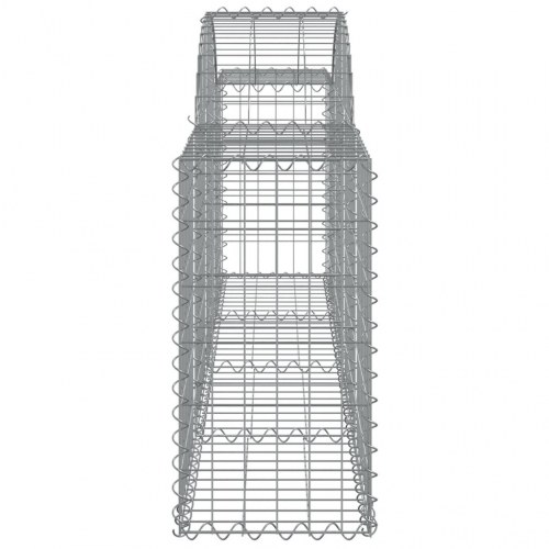 Buede gabionkurve - 2 stk. 200×30×60/80 cm i galvaniseret jern