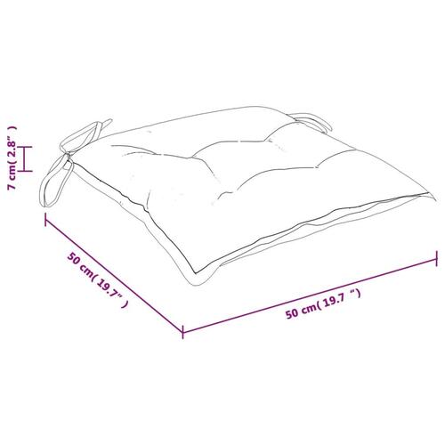 Stolehynder 4 stk. 50x50x7 cm oxfordstof pink