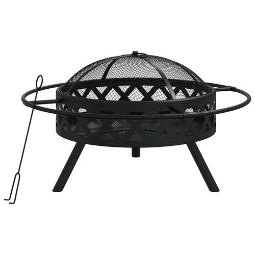 Bålfad med ildrager 70 cm XXL stål