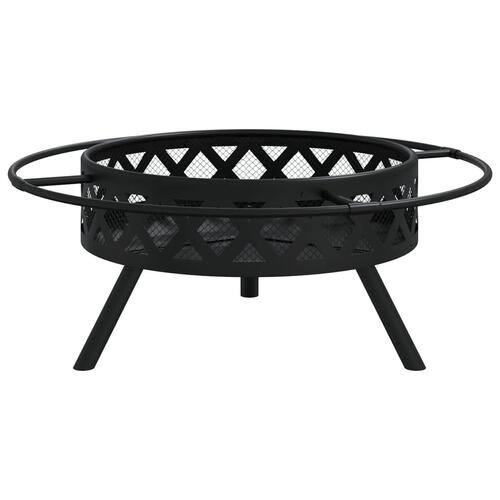 Bålfad med ildrager 70 cm XXL stål