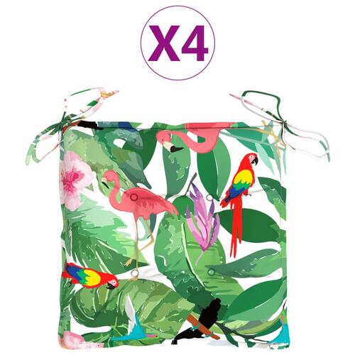 Stolehynder 4 stk. 50x50x7 cm oxfordstof flerfarvet