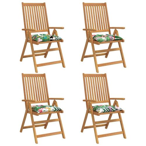 Stolehynder 4 stk. 50x50x7 cm oxfordstof flerfarvet