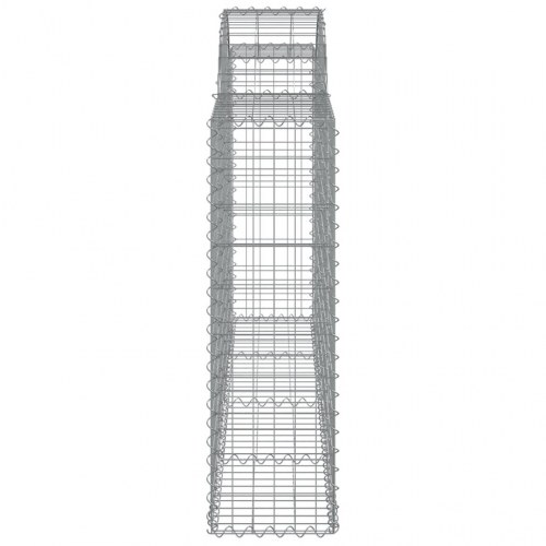 Buede gabionkurve 6 stk. 200x30x100/120 cm galvaniseret jern