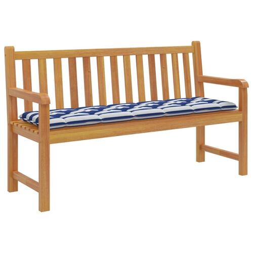 Hynde til havebænk 180x50x7 cm striber oxfordstof blå og hvid