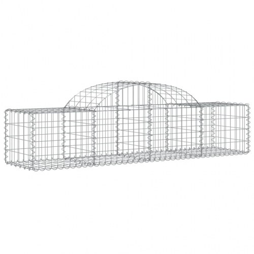 Buede gabionkurve 13 stk. 200x50x40/60 cm galvaniseret jern