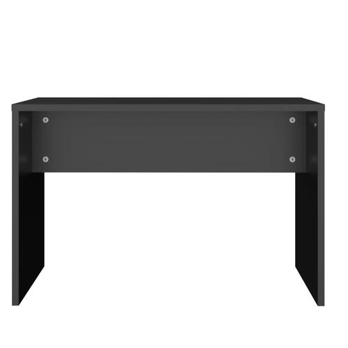 Makeupbord med spejl og bænk 86,5x35x136 cm sort