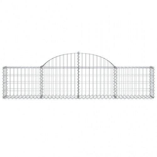 Buede gabionkurve - 4 stk. 200×30×40/60 cm i galvaniseret jern