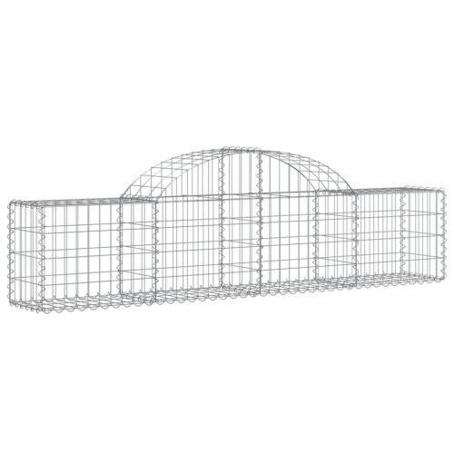 Buede gabionkurve - 9 stk. 200×30×40/60 cm i galvaniseret jern
