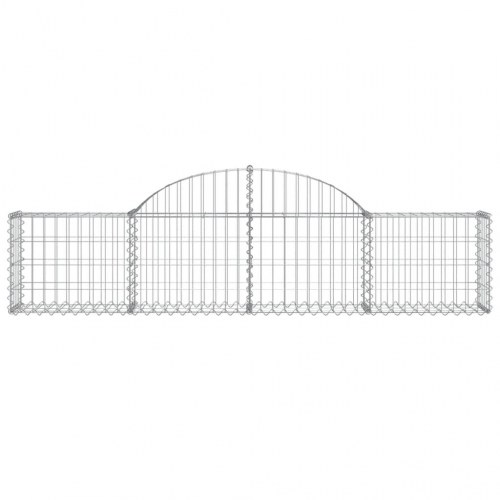 Buede gabionkurve - 9 stk. 200×30×40/60 cm i galvaniseret jern