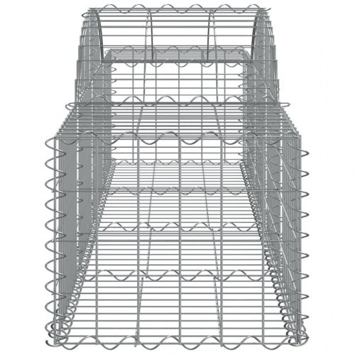 Buede gabionkurve 2 stk. - 200×50×40/60 cm i galvaniseret jern