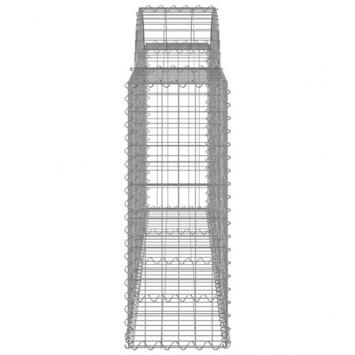 Buede gabionkurve - 4 stk. 200×30×80/100 cm i galvaniseret jern