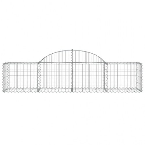 Buede gabionkurve - 5 stk. 200×50×40/60 cm i galvaniseret jern