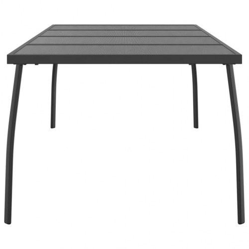 Havebord 200 × 100 × 72 cm i stål og mesh - antracitgrå